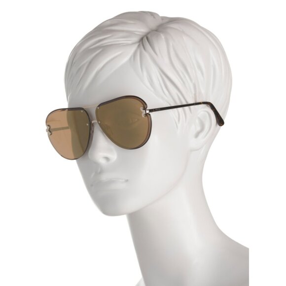 EMILIO PUCCI Gold 66mm Aviator Sunglasses - Picture 2 of 2